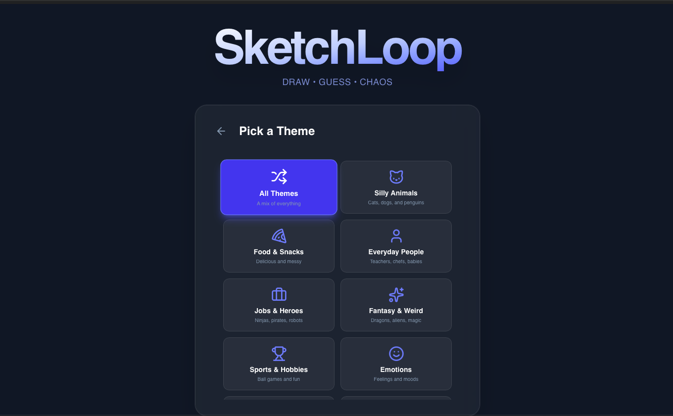 SketchLoop — draw, guess, chaos